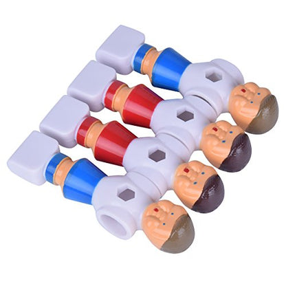4Pcs Rod Foosball Soccer Table Football Men Player Replacement Parts(Red+Blue)