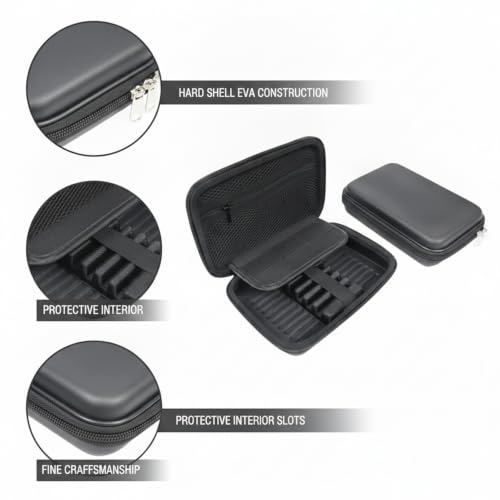 Hard Shell Dart Case for 6 Darts, EVA Construction, Compact Travel Storage Wallet for League Matches and Home Organization (1 PC)
