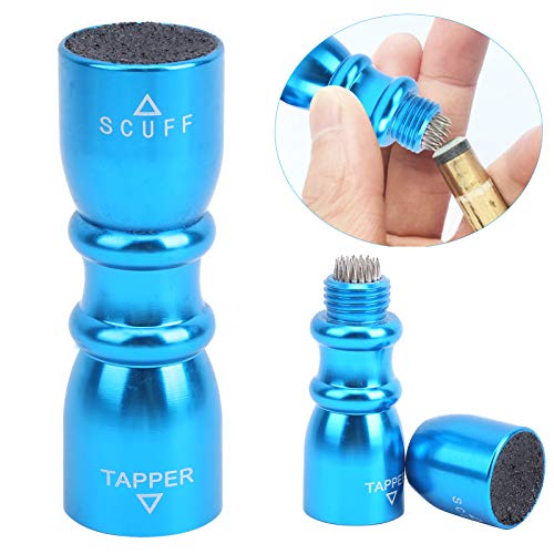 Keenso Billiard Pool Cue Tip Tool, 3-in-1 Billiard Cue Tip Shaper Tapper Stainless Steel Repair Kit for Professional Players, Casual Hobbyists, and Home Use