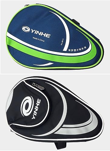 Yinhe/Milky Way Table Tennis Bag with Heat Insulation Sponge Inside, Calabash Gourd Shape Racket Carrying Case for Ping Pong Paddle/Racquet, Can Hold 3-4 Balls