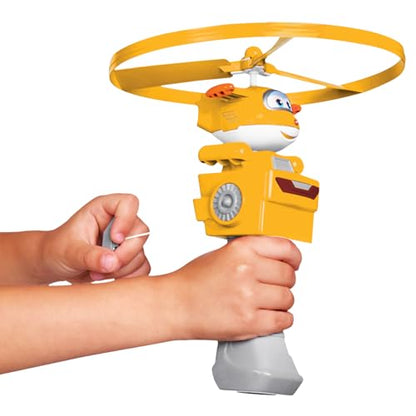 Super Wings Outdoor Toys, Golden Boy Flying Toys for Kids Ages 3-5 4-8, Toddler Outdoor Games Flying Discs, Outside Toys Airplane Launcher Toy for Kids Boys Girls Age 3 4 5 6 7 8 9+ - style: Golden Boy