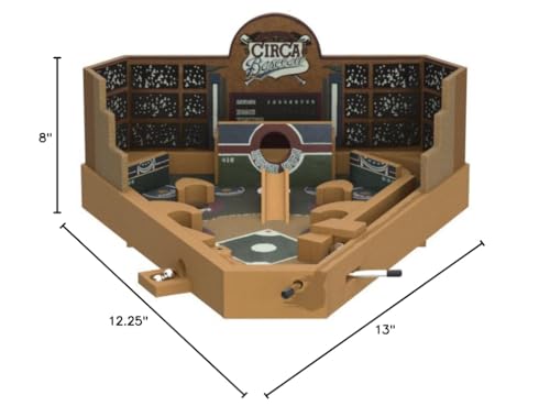 Baseball Pinball Tabletop Games - Classic Miniature Wooden Retro Sports Arcade Toy for Adult Collectors and Children - Baseball Games by Hey Play - style: Baseball
