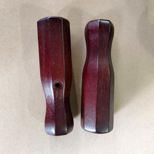 8pcs Foosball Table Handles Solid Wood Nonslip Grip with Screws 125mm Length 16mm Inner Diameter,for Most Soccer Table Rods Red Black Yellow (red) - color: red