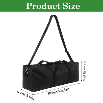 Klmnop Ladder Toss Game Set Replacement Bag - 600D Oxford Portable Carrying Case with Padded Shoulder Strap & Handle, Storage Organizer for Ladder Ball Game Sets, Foldable Travel Duffle Bag (Black)