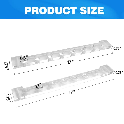 GSE Games & Sports Expert 2-Piece 6/8/12 Billiard Pool Cue Rack Wall Mounted Holders, Billiard Cue Sticks Wall Rack Set - style: 8 Cue - Acrylic