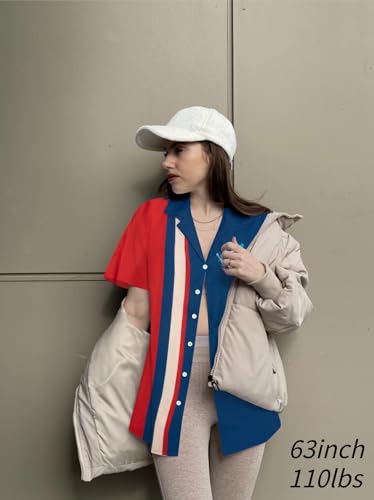 Bowling Shirts Women Hawaiian Bowling Shirt Bowling Lover Gift Tops Bowler Button Down Short Sleeve Tee - color: Blue-1, size: XX-Large
