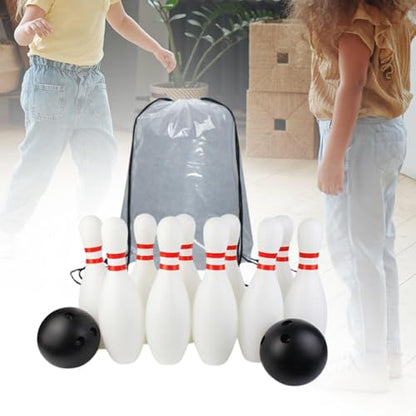 13 Pieces Kids Bowling Game Set with Bowling Pins Bowling Balls Storage Bag Interactive Toy Educational Sports Game Suitable for Family Parties Indoor - size: 22cm