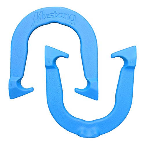 Mustang Professional Pitching Horseshoes- Made in The USA - color: Blue Pair (2 Horseshoes)