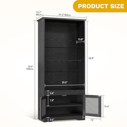 DWVO Golf Bag Organizer - Stylish Wooden Storage Cabinet for Garage & Home, Holds 2 Golf Bags with Turf Mat Protection