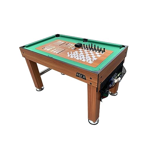 KICK Decagon 55" 10-in-1 Multi-Game Table - color: Brown