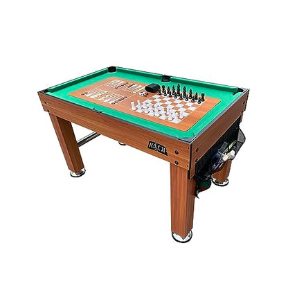 KICK Decagon 55" 10-in-1 Multi-Game Table - color: Brown