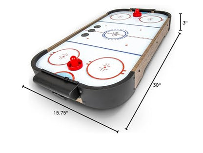 GoSports 30 Inch Table Top Air Hockey Game for Kids - Portable, Battery Operated Game Table - Oak - color: Oak