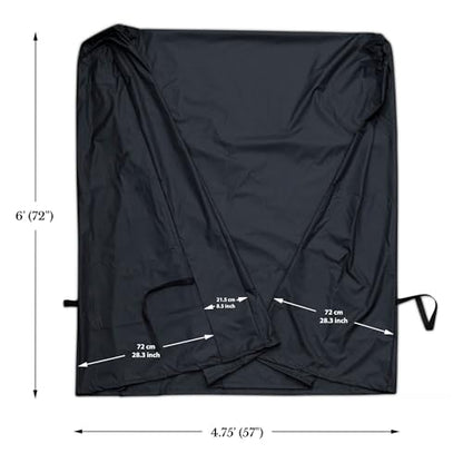 Ping Pong Table Tennis Cover in Black - Durable Waterproof Indoor/Outdoor All Weather Protection, Universal Fit for 9’x5’ Folding Tables - Complete with 4 Ping Pong Balls