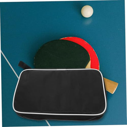 ORFOFE Compact Table Tennis Paddle Bag Multi-function Sports Storage Case with Bat Fixing Design Lightweight for Portable Table Tennis Racket Protection