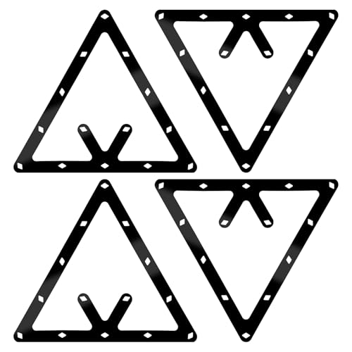 4 Pcs Magic Ball Rack 8-Ball, 9-Ball & 10-Ball Ball Billiards Triangle Rack Sheet Billiards Balls Holder Triangle Cue Accessorie