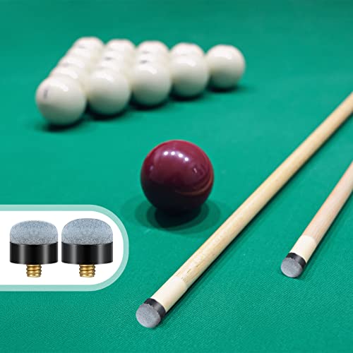 Deekin 30 Pieces Billiard Pool Cues Sticks Screw on Tip 12/13 mm Nylon Ferrules Replacement Billiard Screw in Cue Tips Pool Sticks Accessories - color: Gray