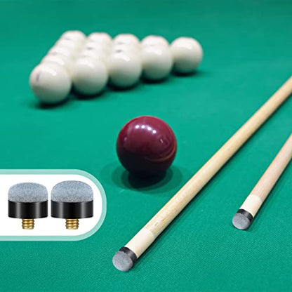 Deekin 30 Pieces Billiard Pool Cues Sticks Screw on Tip 12/13 mm Nylon Ferrules Replacement Billiard Screw in Cue Tips Pool Sticks Accessories - color: Gray