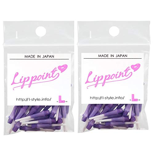 Lstyle Dart Tips: Original Lippoint - Soft Tip Dart Points - 2BA Thread - Regular Length - 2 Tone Purple 2 Pack - color: Purple 2-Tone