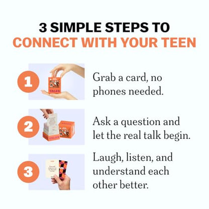 TALES 150 Conversation Cards, Teens Edition, Fun Family Games for Teens, Perfect for Dinners, Road Trips, Classrooms & Game Nights, Gifts & Gatherings, Conversation Starters to Spark Creativity - color: Teens Edition