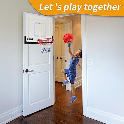 Upgrade Basketball Hoop Set - Extra Large 26" x 17" Pro Indoor Basketball Hoop for Door & Wall with 2 Balls, Complete Accessories, Basketball Toy Gift Perfect for Boys Girls Teens Adults - style: 26"x17" Basketball board