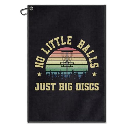 DYJYBMY Just Big Discs Retro Printed Golf Towel with Clip, Funny Golf Towels for Disc Cleanup, Retirement Gifts for Golfer Dad Grandpa, Retro Birthday Thank You Gifts for Golfing Lover Family Friend - color: Black03