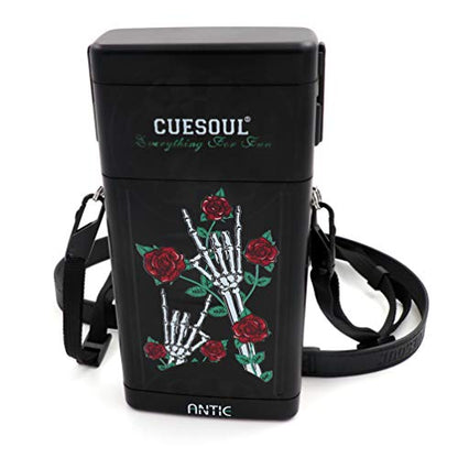 CUESOUL ANTIE Hard Dart Case, Holds 6 Steel/Soft Tip Darts & Extra Tips, Shafts & Flights, Durable Use - color: Black Jazz-Metal