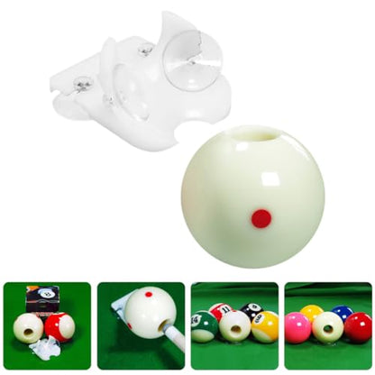 Luxshiny Professional Billiard Cue Ball with Dots Pattern, 16mm Inner Hole Large Pool Ball for Cue Stick Practice, American Pool Training Equipment for Improved Aiming and Stroke Accuracy