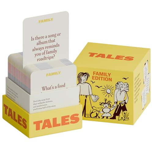 TALES Family Edition 150 Conversation Cards for Family Game Night, Adults, Teens, and Kids, Family Dinners, and Gatherings, Prompts for Meaningful Connections - color: Family Edition