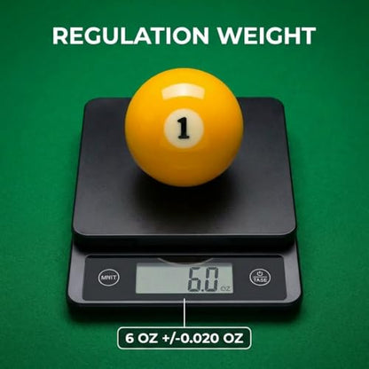 KONLLEN Single Replacement Pool Ball – 2-1/4" Regulation Size & Weight Billiard Ball Made of Phenolic Resin (Choose 1–15 or Cue Ball) - color: #1