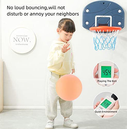 7Inches Uncoated Silent Foam Ball, Sponge Kickball,Dodgeball for Indoor Activity & Play - color: orange