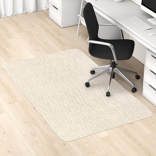 Blvornl Office Chair Mat for Hardwood Floor, 36" x 48" Desk Chair Mat for Hard Wood and Tile Floor, Large Anti-Slip Hard Floor Protector Rolling Chair Mat, PVC Mat Desk Rug for Office, Light Brown - color: Light Brown, size: 36" x 48"