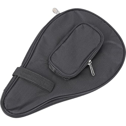 VALICLUD Table Tennis Paddle Bag with Ball Storage, Protective Organizing Case in Black, Compact Pong Bat Fixed Cover for Sports and Game Room Use