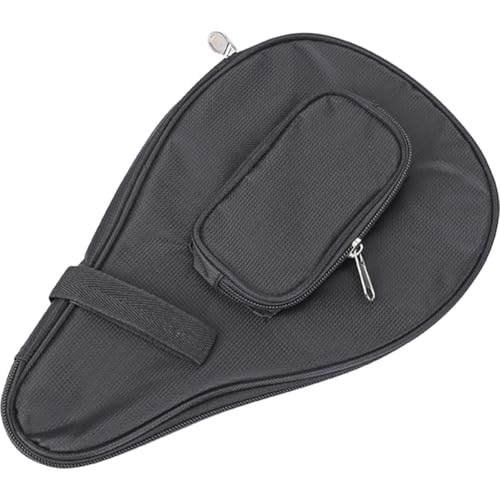 VALICLUD Table Tennis Paddle Bag with Ball Storage, Protective Organizing Case in Black, Compact Pong Bat Fixed Cover for Sports and Game Room Use