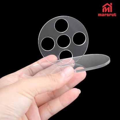 2PCS Billiard Training Aids Cue Ball Trainer Stroke Tool, Pool Angle Shot Equipment Aim Practice Exerciser w Non-Slip Base, Transparent 5 Hole Design Snooker Rod Helper, Accuracy Control for Beginner