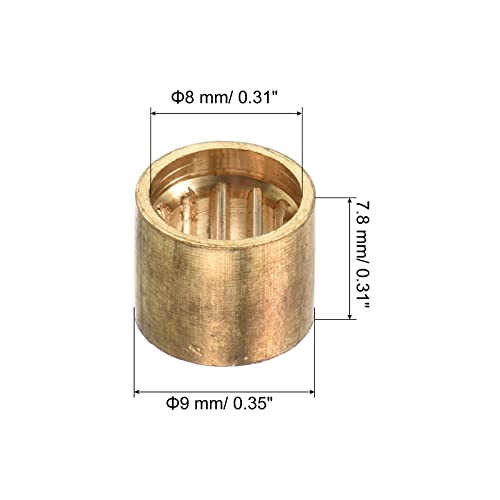 PATIKIL Brass Pool Cue Ferrules, Billiard Cue Tips Replacement Repair Tool for Snooker Cue Stick - size: 9mm