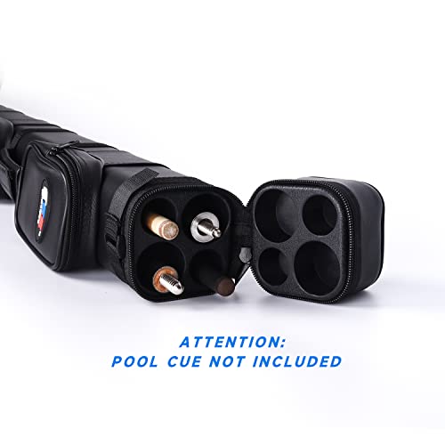 GSE Games & Sports Expert 2x2 Deluxe Hard Billiard Pool Cue Stick Carrying Case, Billiard Cue Case, Billiards Accessories (Several Colors Available) - color: Square - Black