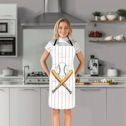Manfei Baseball Kids Kitchen Apron - color: Red White