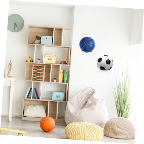 8Pcs Wall Mount Ball Rack Space Saving Basketball Football Volleyball and Rugby Display Stand for Organized Sports Equipment Storage Finish