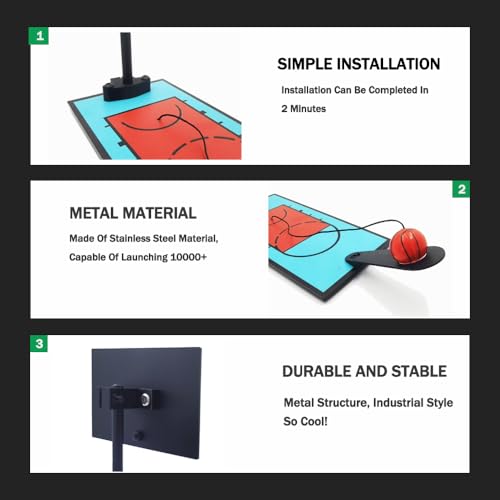Desk Basketball Hoop,Office Mini Basketball Games,Desktop Toys,It is an Ideal Gift for Basketballer and Men's Lovers (Desk Basketball) - color: BLUE/RED
