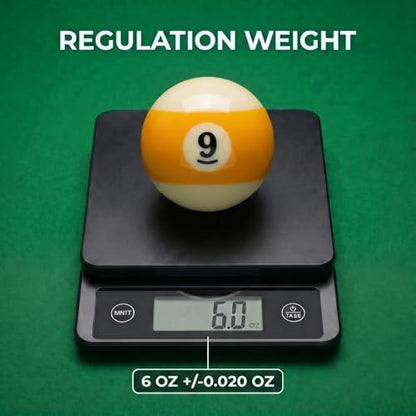 KONLLEN Single Replacement Pool Ball – 2-1/4" Regulation Size & Weight Billiard Ball Made of Phenolic Resin (Choose 1–15 or Cue Ball) - color: #9