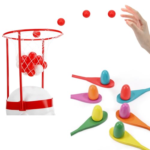 Arrowbash Outdoor Lawn Summer Games egg spoon race game swishball basketball game Shaking Balls kit for Indoor Outdoor Family Birthday Party Reunion Lawn Carnival Games Toys