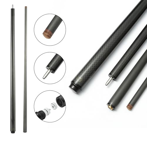 Carbon Fiber Pool Cue Stick-12.8mm Tip Billiard Carbon Fiber cue, 58" Tip Low Deflection Billiard Carbon Fiber cue with case, Weight Adjustable Design -18OZ,18.4OZ,19OZ,20OZ