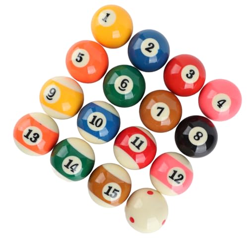 16pcs 57.2mm Standard Billiard Ball Set Professional Small Resin Pool Ball Set
