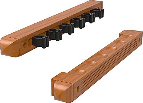 Viper by GLD Products Fat Cat Oak 6 Cue 2-Piece Wall Cue Rack