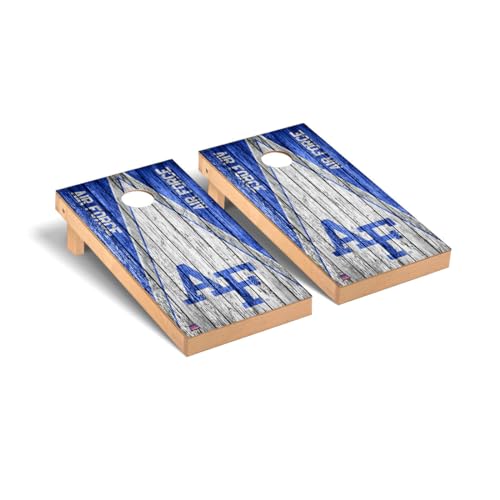 College Team Cornhole Boards, 2x4 Premium Corn Hole Board Set, Officially Licensed Cornhole Boards, Perfect for Tailgates - color: Air Force, size: 3. Include LED Lights