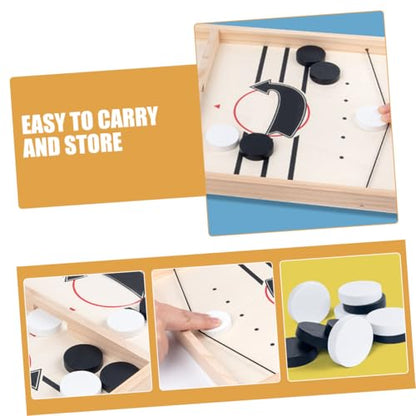 IMIKEYA 10pcs Fast Sling Puck Game for Boys and Girls Adults Dandanqi Chess Pieces Interactive Hockey Puck Board