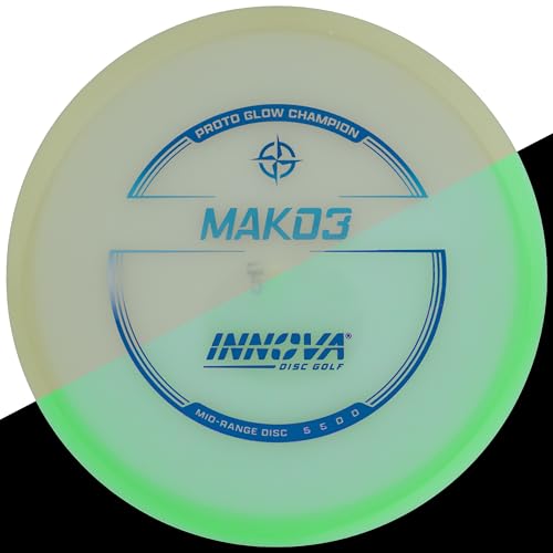 Innova Proto Glow Champion Mako3 – Glow in the Dark Disc Golf Mid-Range Disc - size: 178-180g