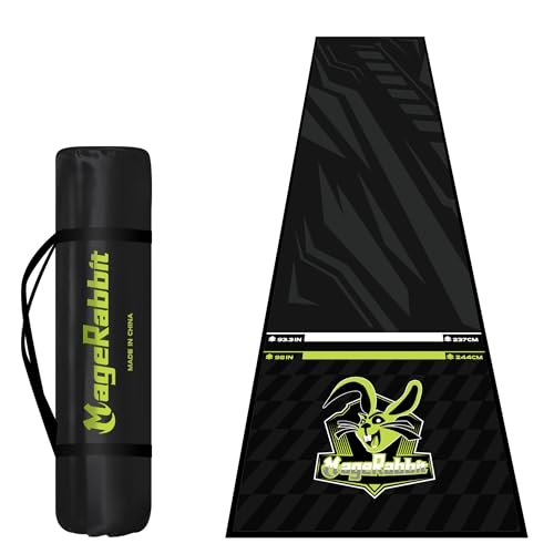 Darts Mat, 297x66cm, with Oche Lines, Professional Non Slip Carpet, Protection for Floor and Dart Tip (MageRabbit)