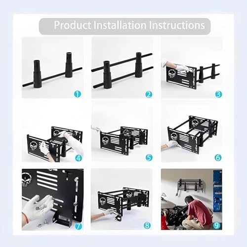 Wall Mounting Storage Luggage Rack/Tour Trunk Pack Pak for Harley Touring Road King, Road Glide, Electra Glide, Street Glide, Sportster, Dyna, Softail - color: Black