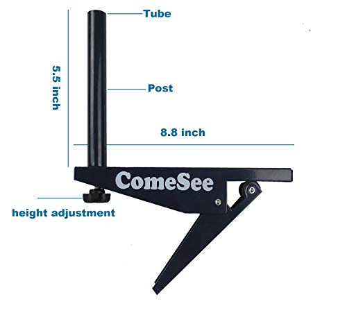 Comesee Professional Ping Pong Net Clip on Easy, Table Tennis Net and Post Set with Spring Activated Clamp, Thick Base Grip, Precision Tension Height Adjustment (Navy)